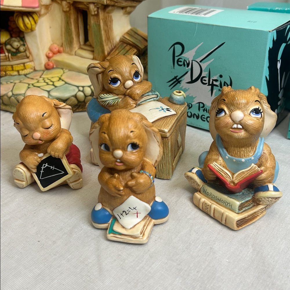 Pendelfin School Set – Boswell, Euclid, Maths & Wordsworth (4 Figures)